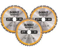 DeWALT DT1962 Jeu des lames de scie circulaire, 3-pcs