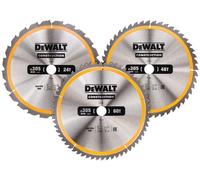 DeWALT DT1964 Set de 3 lames de scie circulaire, stationnaire