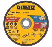 DeWalt Disque à tronçonner DT20592 - haute performance 76 x 1,6 x 9,5 mm inox et métal typ