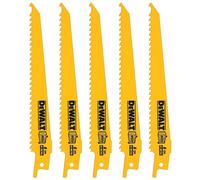 DeWalt Coffret de 5 lames pour scie sabre DT2359 – Bi-métal 152 mm, bois clouté & plastique