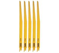 DeWALT DT2402 HCS 203 x 2.4 - 4 mm Lames de scie sabre pour bois 5 Pieces