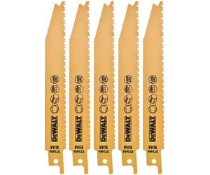 DeWALT DT2404 HCS 152 x 1.75 - 3 mm Lames de scie sabre pour métal 5 Pieces