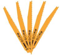 DeWALT DT2406 HCS 203 x 2.4 - 4.6 mm Lames de scie sabre universelles 5 Pieces