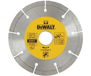 DeWALT DT3711 Lame de scie diamantée segmentée 125 x 22,2 mm pour la coupe a sec