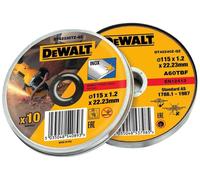 DeWALT DT42335TZ 10 x Disque a tronçonner 115 mm x 1.0 mm