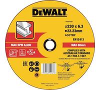 Dewalt DT43919-QZ Disque à meuler le métal 230x22.2mm, épaisseur 6mm, moyeu déporté