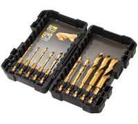 DeWalt DT50050-QZ Coffret Toughcase 10 Piece - Forets Métal Impact Titanium - Perçage métal - Pour Perceuse-Visseuse Jaune/Noir