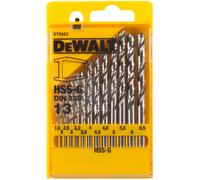 DeWALT – Coffret de forets métal DT5922 HSS‑G Jaune/Noir – 13 pièces