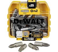 DEWALT DT71522-QZ Coffret d'Accessoires TOUGHCASE - Embouts de Vissage - PH2 25mm x25 - Pour Perceuse-Visseuse