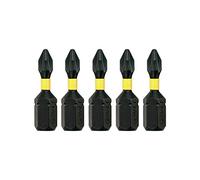 DeWalt Embouts torsion d'impact DT7993T-QZ – 5 x PH1, 25 mm, argent – Jeu de 5 pièces