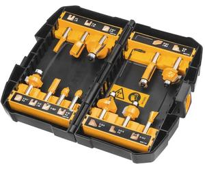 DeWALT DT90016-QZ Jeu de fraises a queue en 12 parties 8 mm