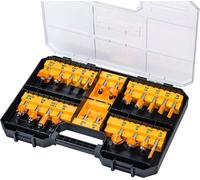 DeWalt DT90017-QZ Jeu d'embouts de toupie, arbre de 8 mm, 22 pièces