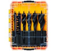 DeWalt Coffret mèches à bois TOUGHCASE DT90238-QZ – 6 pièces – 3 pointes eXtreme – Noir/Jaune