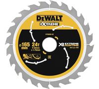 DeWalt DT99560-QZ - Lames de Scie circulaire Portables XR EXTREME RUNTIME 165 mm x 20 mm 24D , Noir/Jaune , 165/20 mm 24WZ/FZ