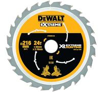 DEWALT DT99568-QZ - Hojas para Sierra Circular Estacionaria XR EXTREME RUNTIME 216mm x 30mm 24D
