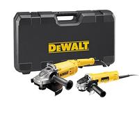 DEWALT - Duo Meuleuses - DWE494TWIN-QS - DWE494 Lame Ø230mm, Puissance 2400W et Vitesse à vide 6600tr/min - DWE4157 Lame Ø125 mm, Puissance 900W et Vitesse à vide 11800tr/min - Coffret de Transport