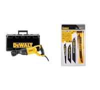DEWALT DWE305PK-QS Scie sabre filaire - 1100W - Spéciale applications difficiles & Coffret de 8 Lames de Scie Sabre XR Runtime pour la Coupe du Bois et du Métal 152-230mm DT99551-QZ
