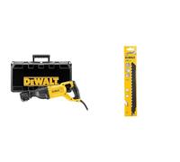 DEWALT DWE305PK-QS Scie sabre filaire - 1100W - Spéciale applications difficiles & Lame de Scie Sabre à Denture au Carbure de Tungstène 240mm DT2420-QZ