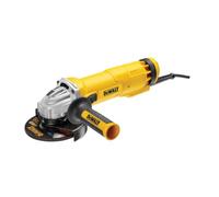 DEWALT DWE4207-QS Meuleuse Ø125 mm - 1010W - Interrupteur anti-redémarrage filaire - Vitesse à vide 11000 tr/min - M14 - Coffret - Carter de protection sans outil - Poignée latérale anti-vibrations et multi-positions - Flasque intérieur/extérieur - Clé de service