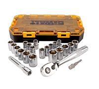 DEWALT DWMT73813, Jeu de Douilles SAE/métrique, 1/2", 23 pièces