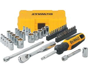 DEWALT DWMT81610-0 - Set de Outils électriques de Entraînement de 1/4 pouce avec propriétés anti-corrosion et control de Poignée moletée pour le bricolage et les professionnels, jaune et.