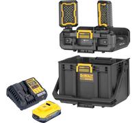 DeWalt DWST08061-1 Boîte à outils avec lampes intégrées 395 x 352 x 255 mm ToughSystem 2.0 + 1x batterie Powerstack 5,0 Ah + chargeur