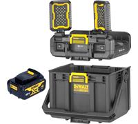 DeWalt DWST08061-1 Boîte à outils avec lampes intégrées 395 x 352 x 255 mm ToughSystem 2.0 + 1x batterie 4,0 Ah - sans chargeur
