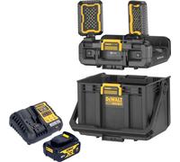DeWalt DWST08061-1 Boîte à outils avec lampes intégrées 395 x 352 x 255 mm ToughSystem 2.0 + 1x batterie 4,0 Ah + chargeur