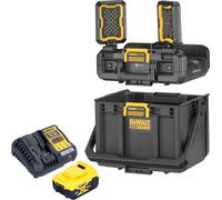 DeWalt DWST08061-1 Boîte à outils avec lampes intégrées 395 x 352 x 255 mm ToughSystem 2.0 + 1x batterie 5,0 Ah + chargeur