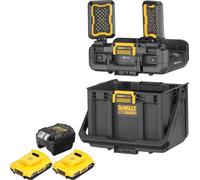 DeWalt DWST08061-1 Boîte à outils avec lampes intégrées 395 x 352 x 255 mm ToughSystem 2.0 + 2x batterie 2,0 Ah + chargeur