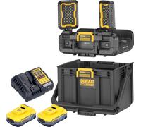 DeWalt DWST08061-1 Boîte à outils avec lampes intégrées 395 x 352 x 255 mm ToughSystem 2.0 + 2x Powerstack batterie 5,0 Ah + chargeur