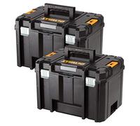 DEWALT DWST1-71195 TSTAK VI Lot de 2 mallettes de rangement pour outils robustes 23 l sans plateau ni incrustations, noir