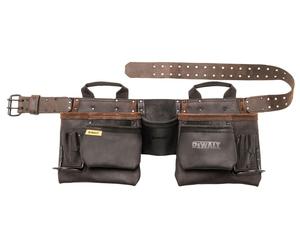 DEWALT, DWST550112, Ceinture porte-outils en cuir, durable, 11 poches, qualité professionnelle