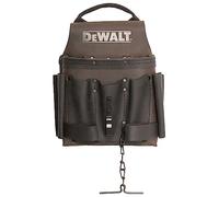 DEWALT DWST550114 Pochette à Outils en Cuir pour électricien 8 Poches avec Boucles pour Marteau et chaîne à Ruban Marron