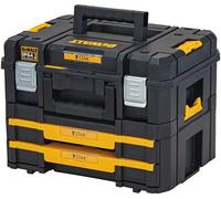 DeWalt Kit TSTAK 2 pièces DWST83395-1 – Coffret & tiroir IP54, 30 kg, noir/jaune