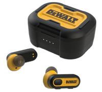 DEWALT Écouteurs sans Fil Robustes Casque Bluetooth avec étui de Chargement de Type C Inclus, Plus de 37 Heures d'autonomie, Installation Facile pour iPhone, Parfait pour Le Chantier, Jaune