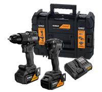 DeWALT - Ensemble perceuse à percussion et hocs sans fil 18 V, McLaren, 2 batteries Li-Ion XR 5,0 Ah, chargeur DCK2222MP2T