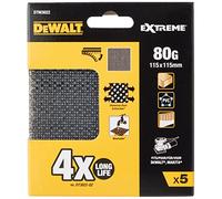 DeWALT Feuille abrasive velcro DTM3022 - structure en maille 115 x 115 mm K80 - 5 pièces