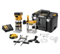 DeWALT - Fraiseuse combinée AKU 18V 8 mm, 2x batterie 5,0 Ah XR, chargeur DCW604P2