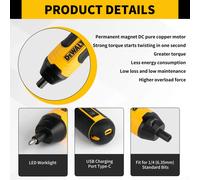 DEWALT HT422 - tournevis électrique sans fil 3.6V, couple de 5N.m, mandrin hexagonal de 1/4 pouces, batterie Li-ion 1300mAh, pour réparation domestique et bricolage Kit