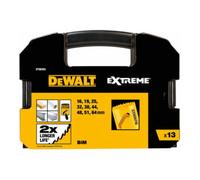 Jeu de forets DeWALT (13 pièces) /16, 19, 25, 32, 38, 44, 48, 51, 64 mm / DT90350