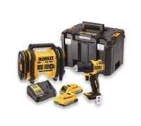 DEWALT - Kit 2 outils XR 18V 2Ah Li-Ion : Perceuse visseuse Compact Brushless + Gonfleur - DCK2067D2T-QW
