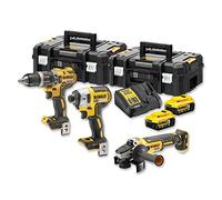 DeWalt Pack d'outils DCK384P2T-QW 3 outils 18V (DCD796, DCF887, DCG405) 2x5Ah TSTAK avec chargeur