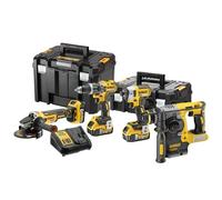 DEWALT Kit 4 outils Brushless 18V XR 3 batteries 5Ah, DCK422P3T-QW