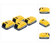 DeWalt Kit batterie DCBP 034 E4 4x batterie Powerstack 18 V 1,7 Ah / 1700 mAh XR Li-Ion - avec indicateur de charge