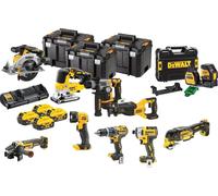 DeWALT - Set outils sans fil, batteries et chargeur, 18 pièces DCK1012P4T