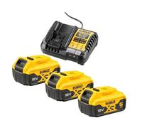 DEWALT - Kit de Démarrage 3 Batteries XR 18 V 5Ah Plus Chargeur, DCB1104P3-QW