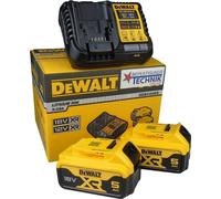 DEWALT Kit de démarrage DCB1104P2 2x batteries 5,0Ah DCB184 et 1x chargeur rapide DCB115