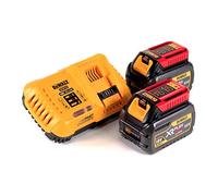 Pack 2 Batteries DEWALT XR FLEXVOLT 18V/54V 6Ah + Chargeur Rapide DCB118 - DCB118T2-QW