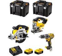 DeWALT Kit DWK300 (DCD796 + DCS331 + DCS391 + 2 x 5.0 Ah + DCB115 + 2 x TSTAK VI)